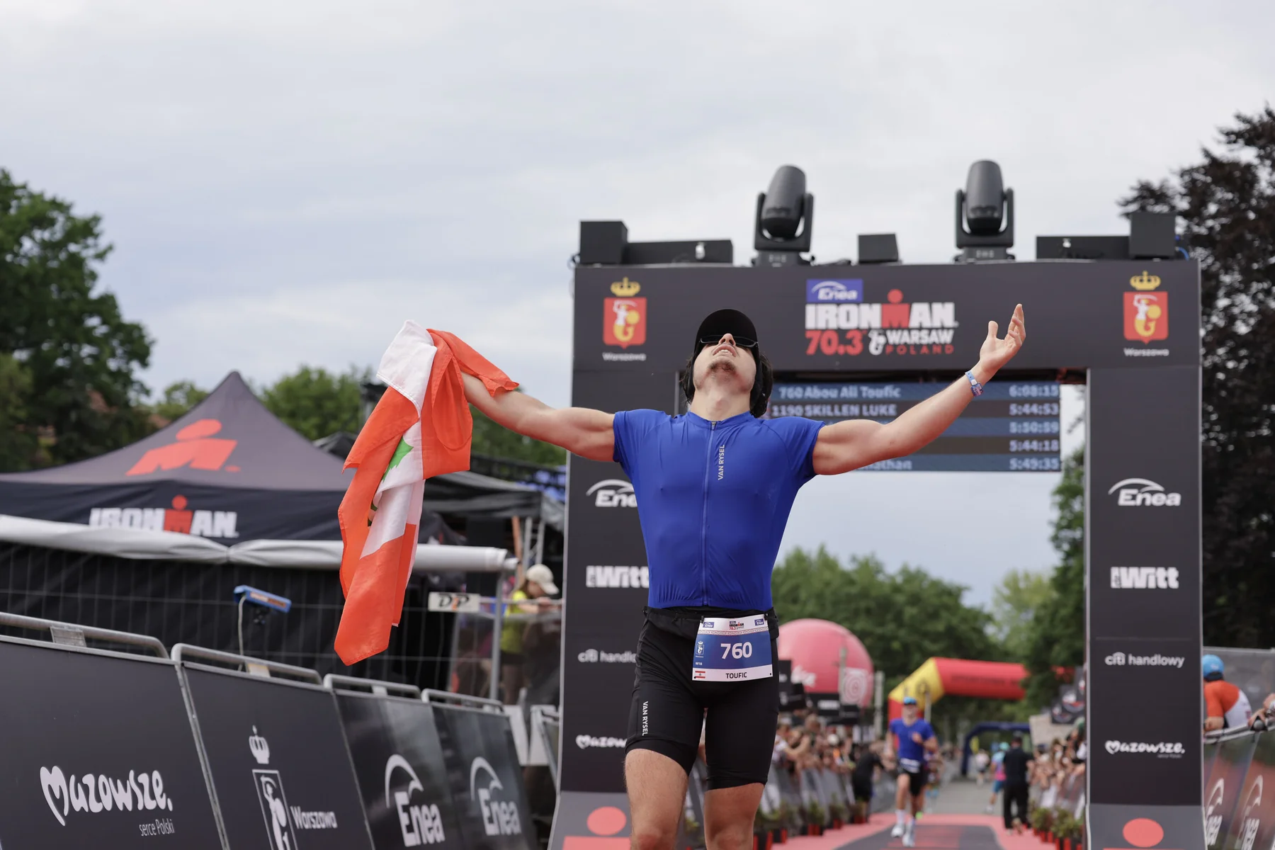 IRONMAN 70.3 Warsaw finish line